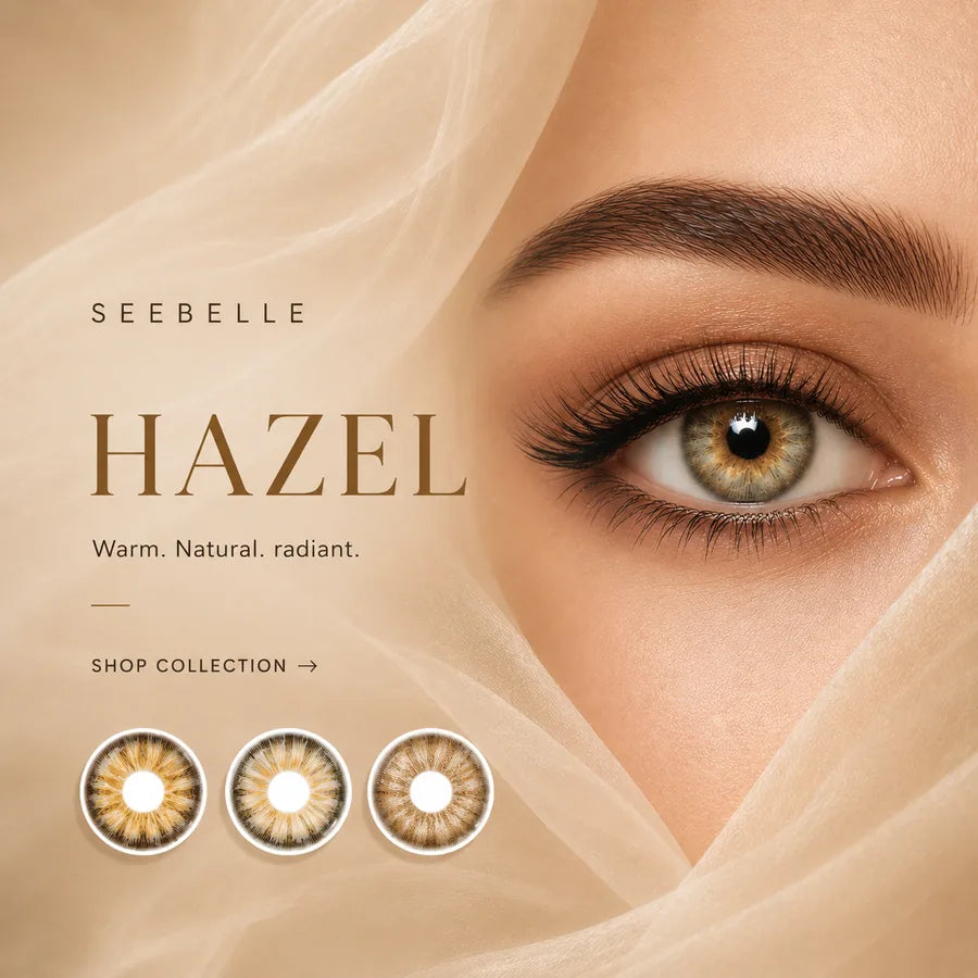 Hazel colored contact lenses collection