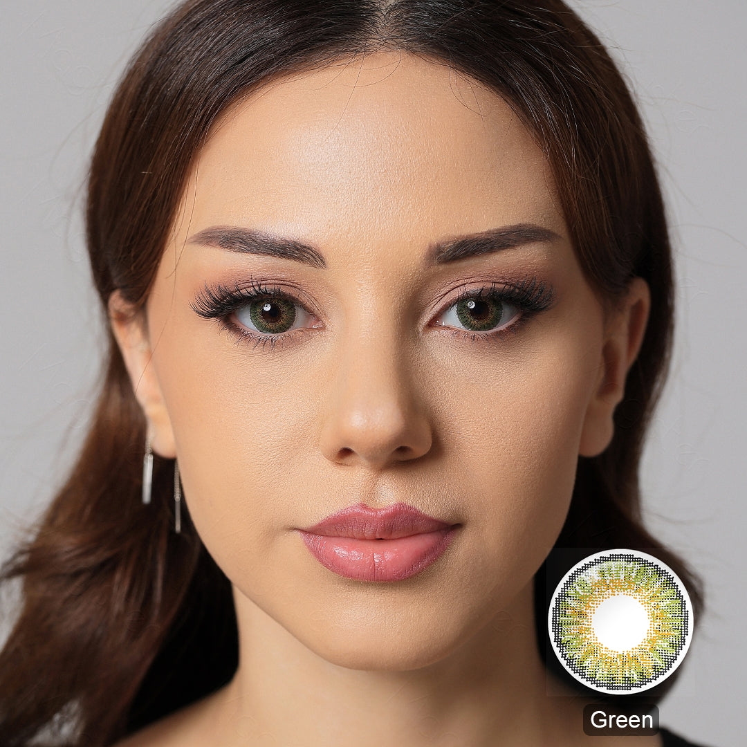 Green 3-Tone Colored Contact Lenses (Yearly)
