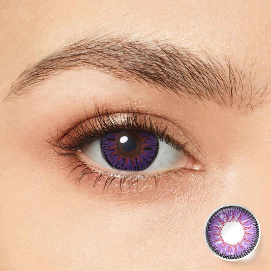 Seebelle Violet Nonno colored contact lens - yearly violet purple eye color