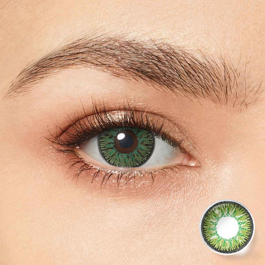 Seebelle Green Nonno colored contact lens - yearly green eye color