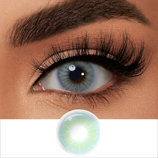 Seebelle Topaz Queen colored contact lens - 6 month amber brown eye color