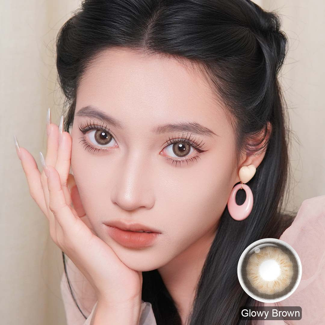 Glowy Brown SPANISH CIRCLE Colored Contact Lenses (6 Months)
